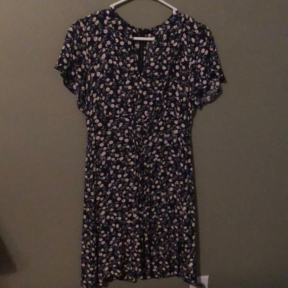 Xhilaration Navy Blue Flower Dress